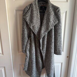 Nanette Lepore Textured Tweed Coat | Open Front Statement Jacket | Size L